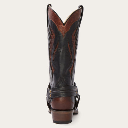 Biker Outlaw Oiled Leather Cowboy Boot Brown - Stetson