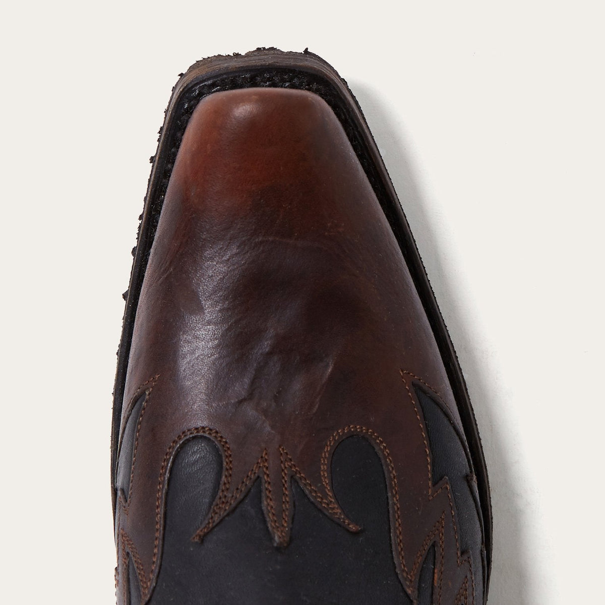 Biker Outlaw Oiled Leather Cowboy Boot Brown - Stetson