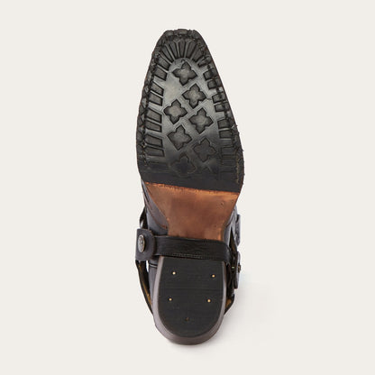Biker Outlaw Oiled Leather Cowboy Boot Brown - Stetson