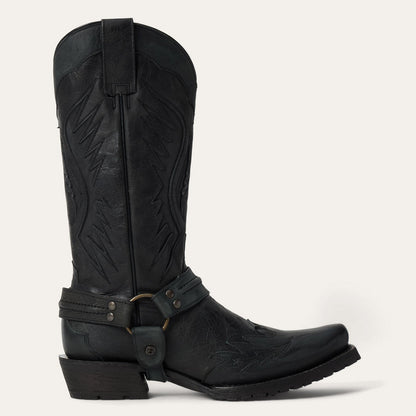Outlaw Biker Harness Boot Black - Stetson