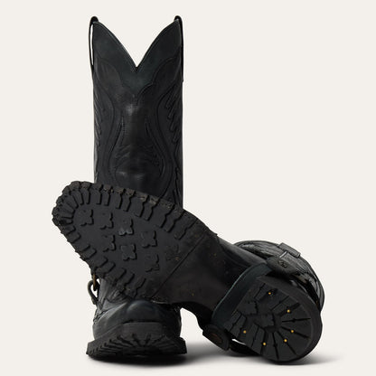Outlaw Biker Harness Boot Black - Stetson
