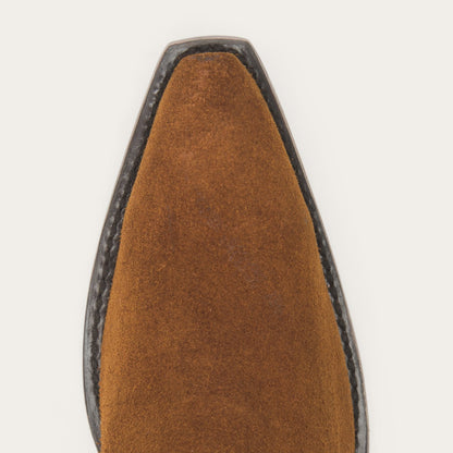 Halle Suede Fringe Side Zip Boot Brown - Stetson
