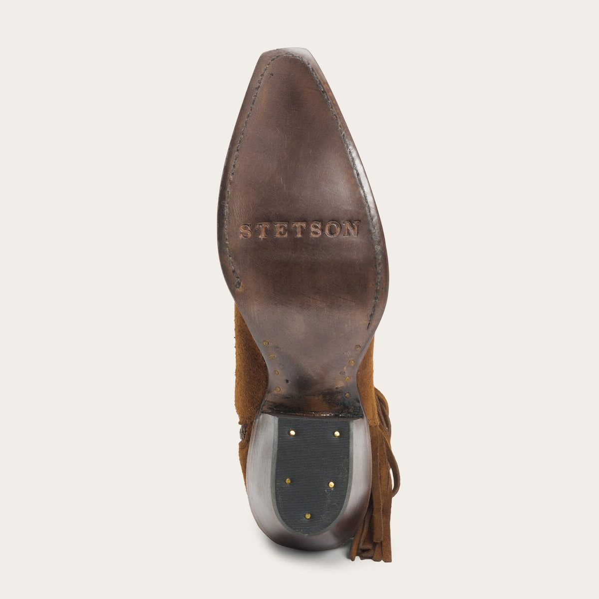 Halle Suede Fringe Side Zip Boot Brown - Stetson