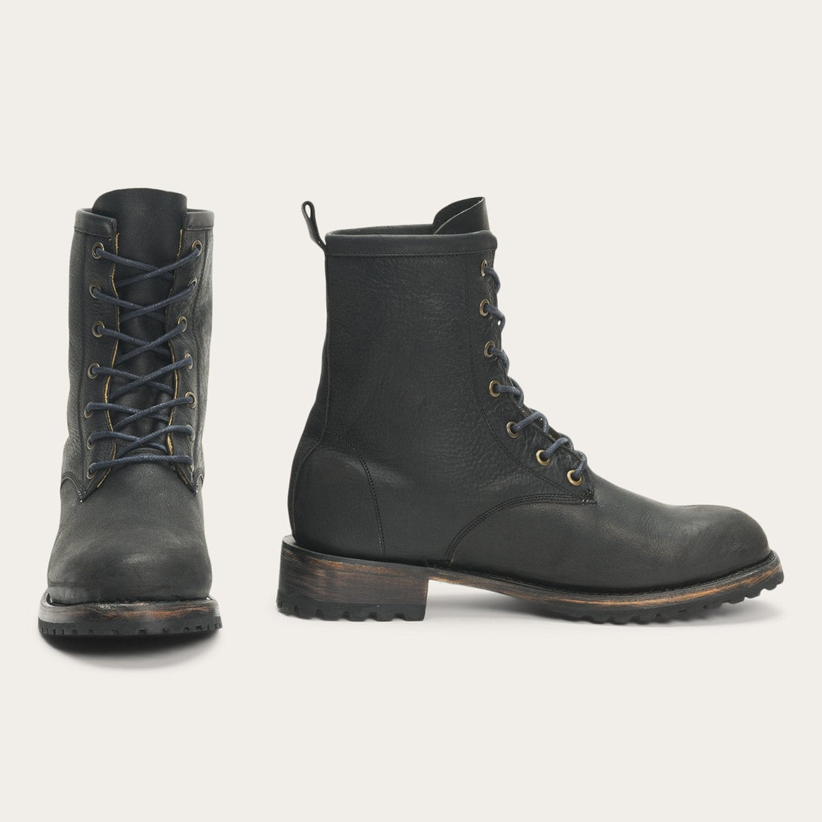 Sam Lace Up Black Leather - Stetson