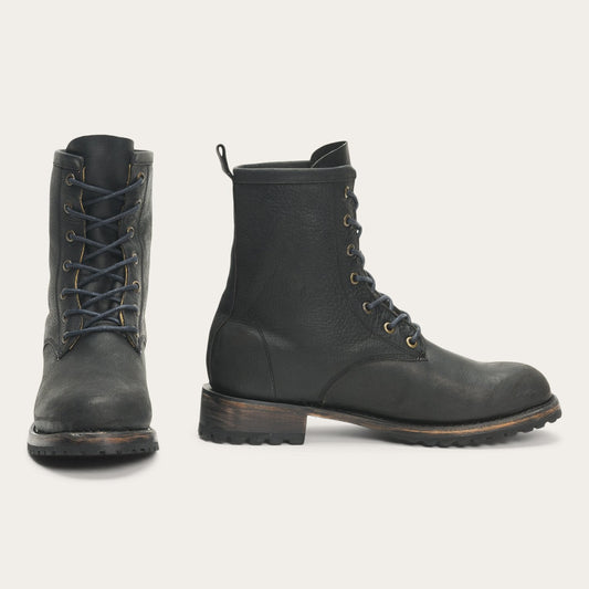 Sam Lace Up Black Leather - Stetson