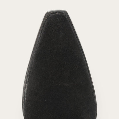 Halle Suede Fringe Side Zip Boot Black - Stetson