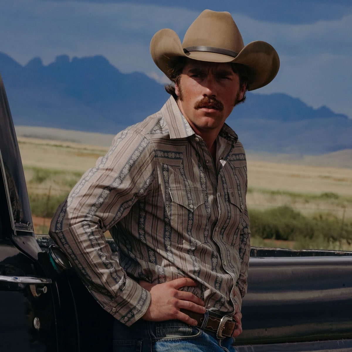 Chevron Stripe Western Shirt Grey - Stetson