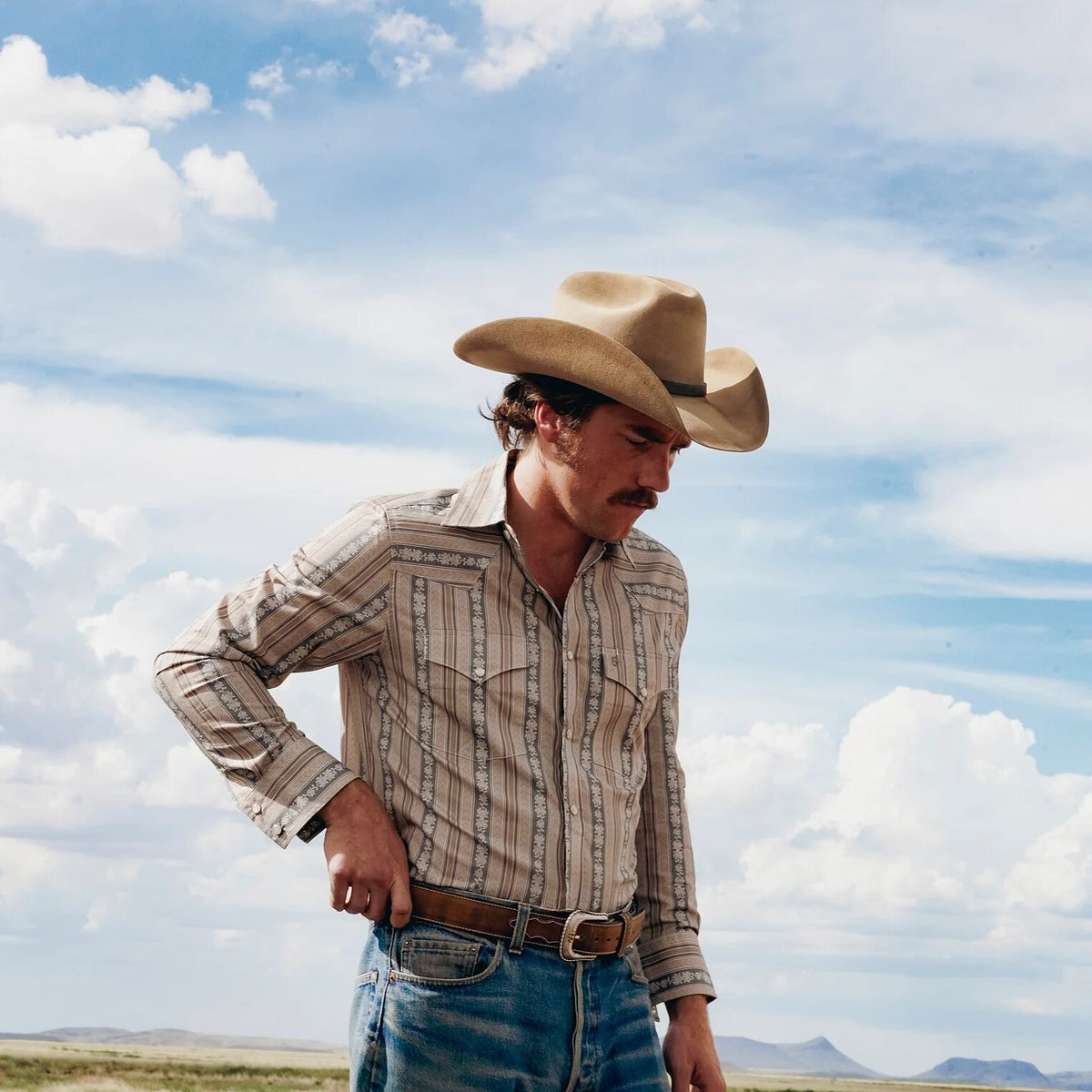 Chevron Stripe Western Shirt Grey - Stetson