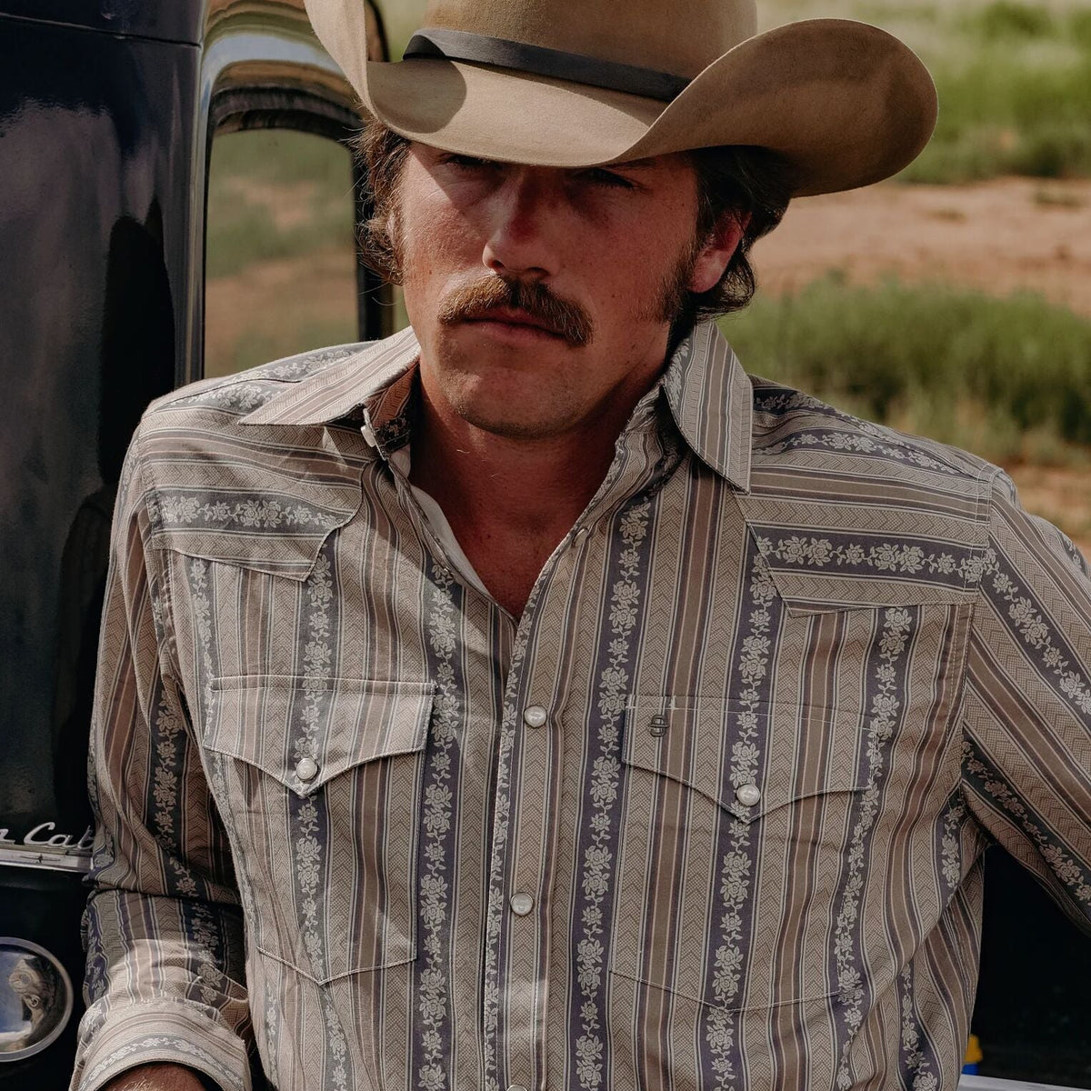 Chevron Stripe Western Shirt Grey - Stetson
