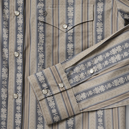 Chevron Stripe Western Shirt Grey - Stetson