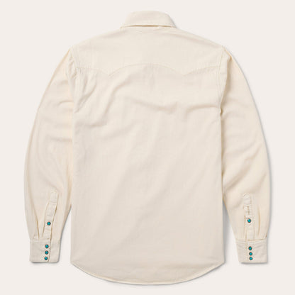 Turquoise Snap Western Denim Shirt Cream - Stetson