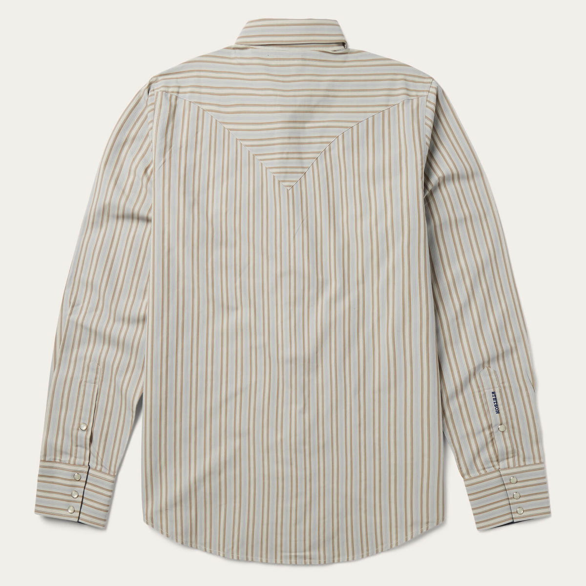 Ticking Stripe Western Shirt Brown - Stetson