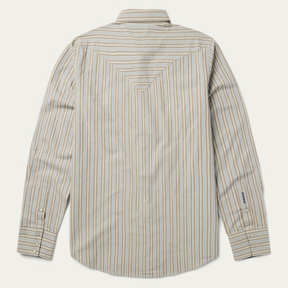 Ticking Stripe Western Shirt Brown - Stetson