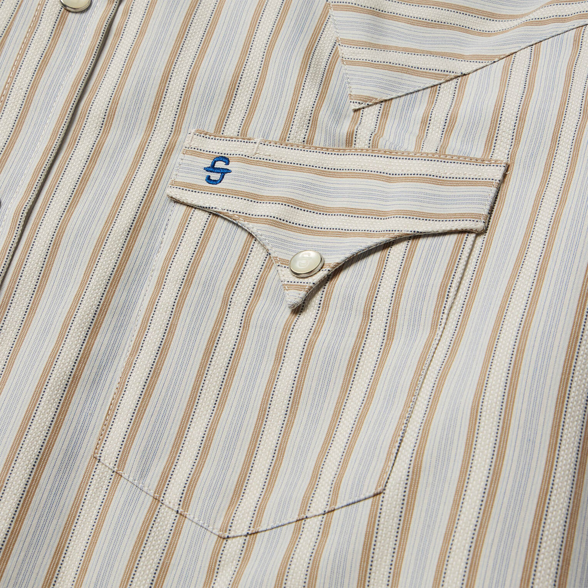 Ticking Stripe Western Shirt Brown - Stetson