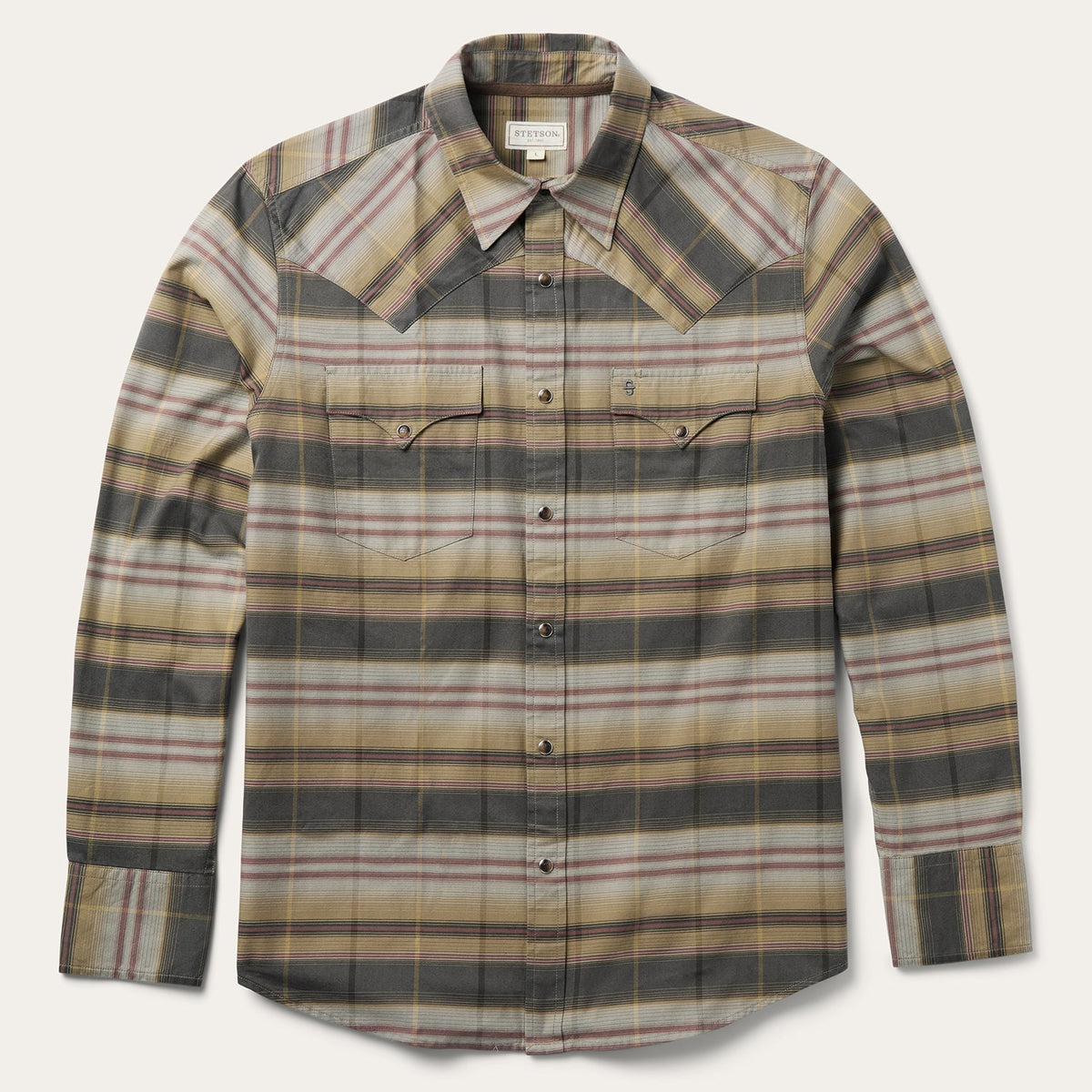 Serape Plaid Western Shirt Brown - Stetson