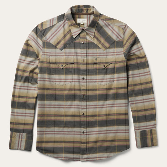 Serape Plaid Western Shirt Brown - Stetson