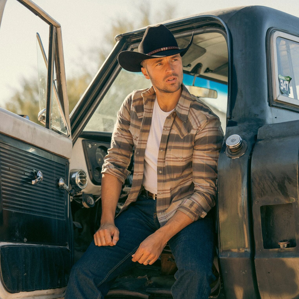Serape Plaid Western Shirt Brown - Stetson