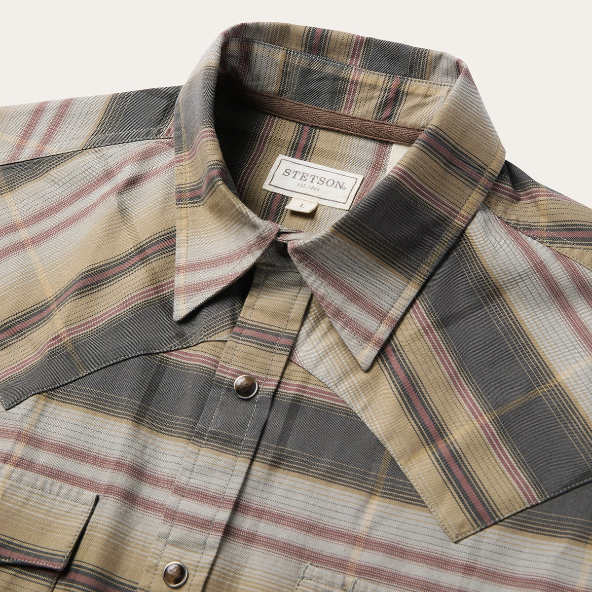 Serape Plaid Western Shirt Brown - Stetson