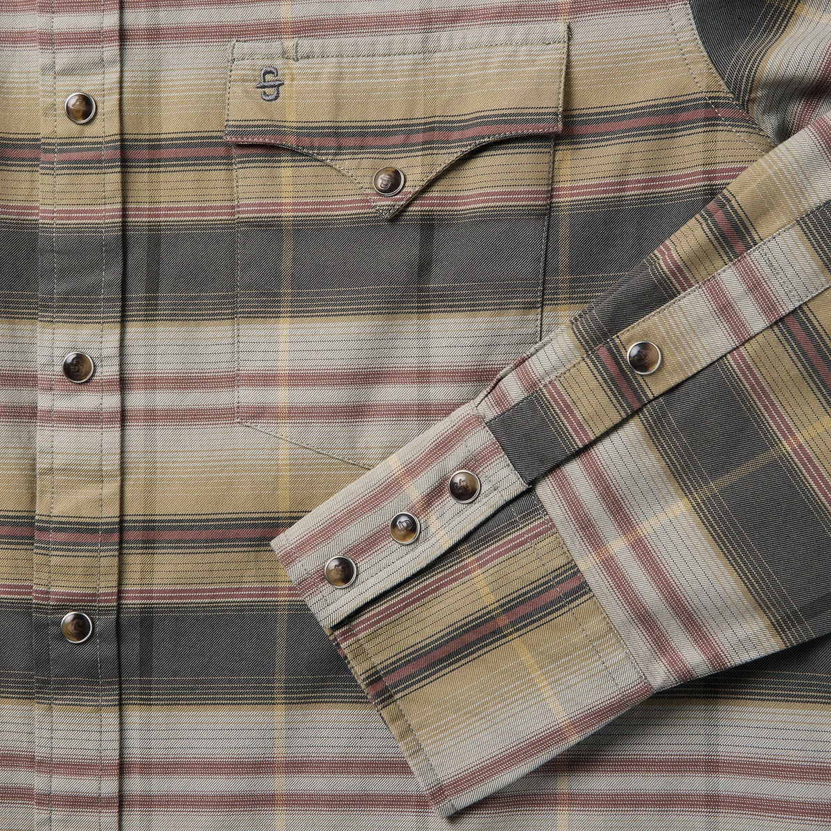 Serape Plaid Western Shirt Brown - Stetson