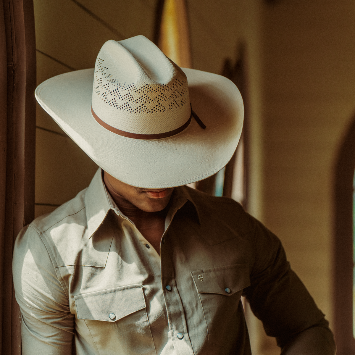 Olive Oxford Western Shirt Olive - Stetson