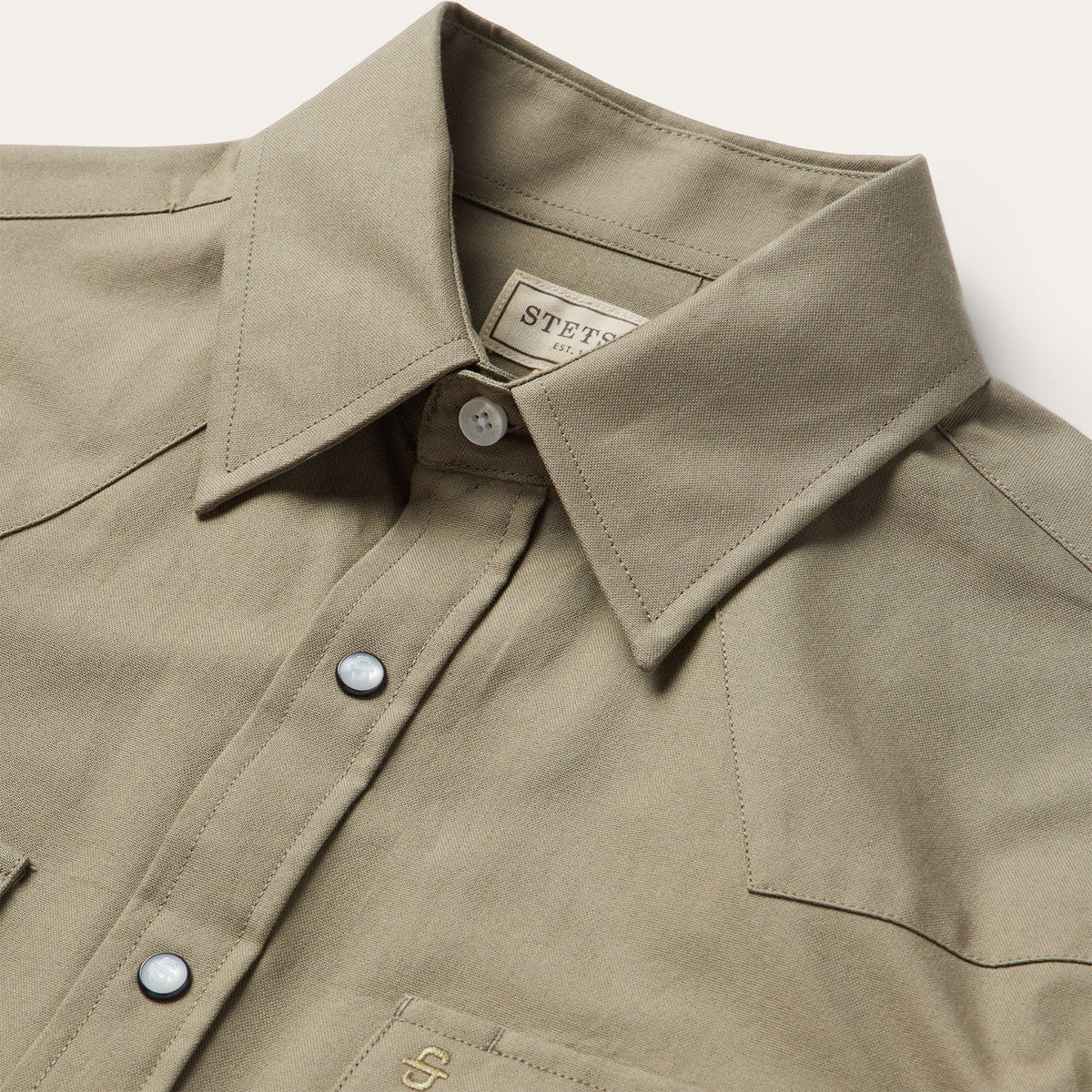 Olive Oxford Western Shirt Olive - Stetson