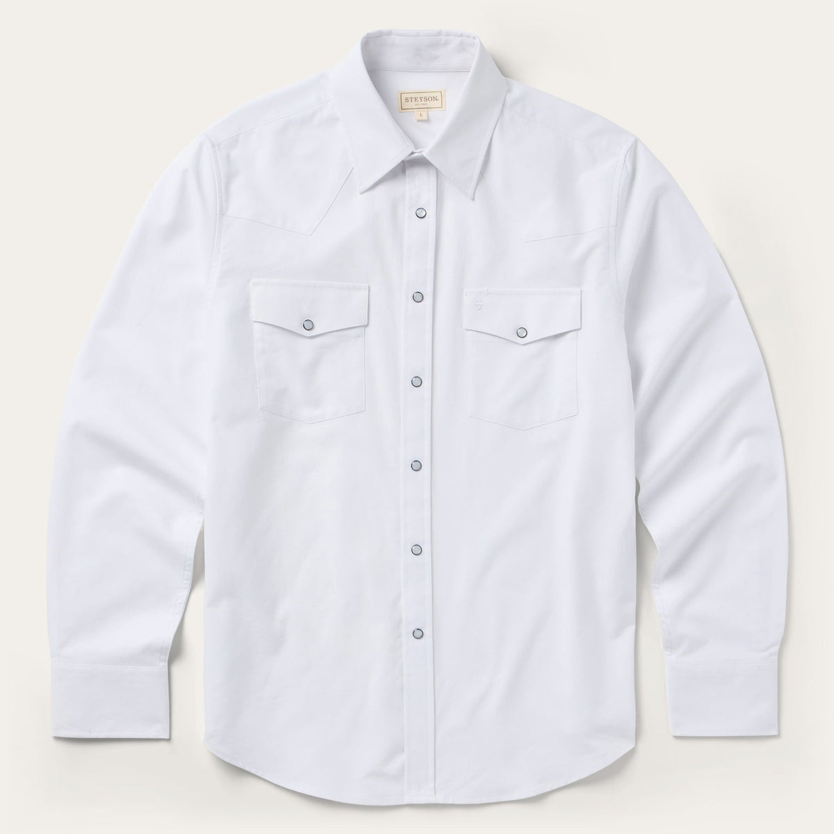 White Oxford Western Shirt White - Stetson