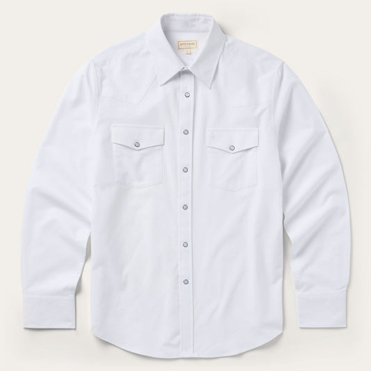 White Oxford Western Shirt White - Stetson