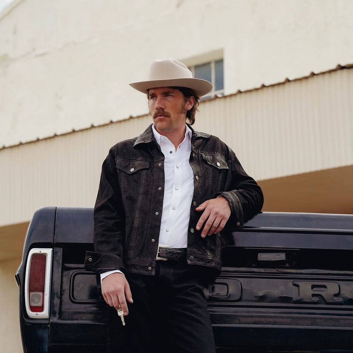 White Oxford Western Shirt White - Stetson