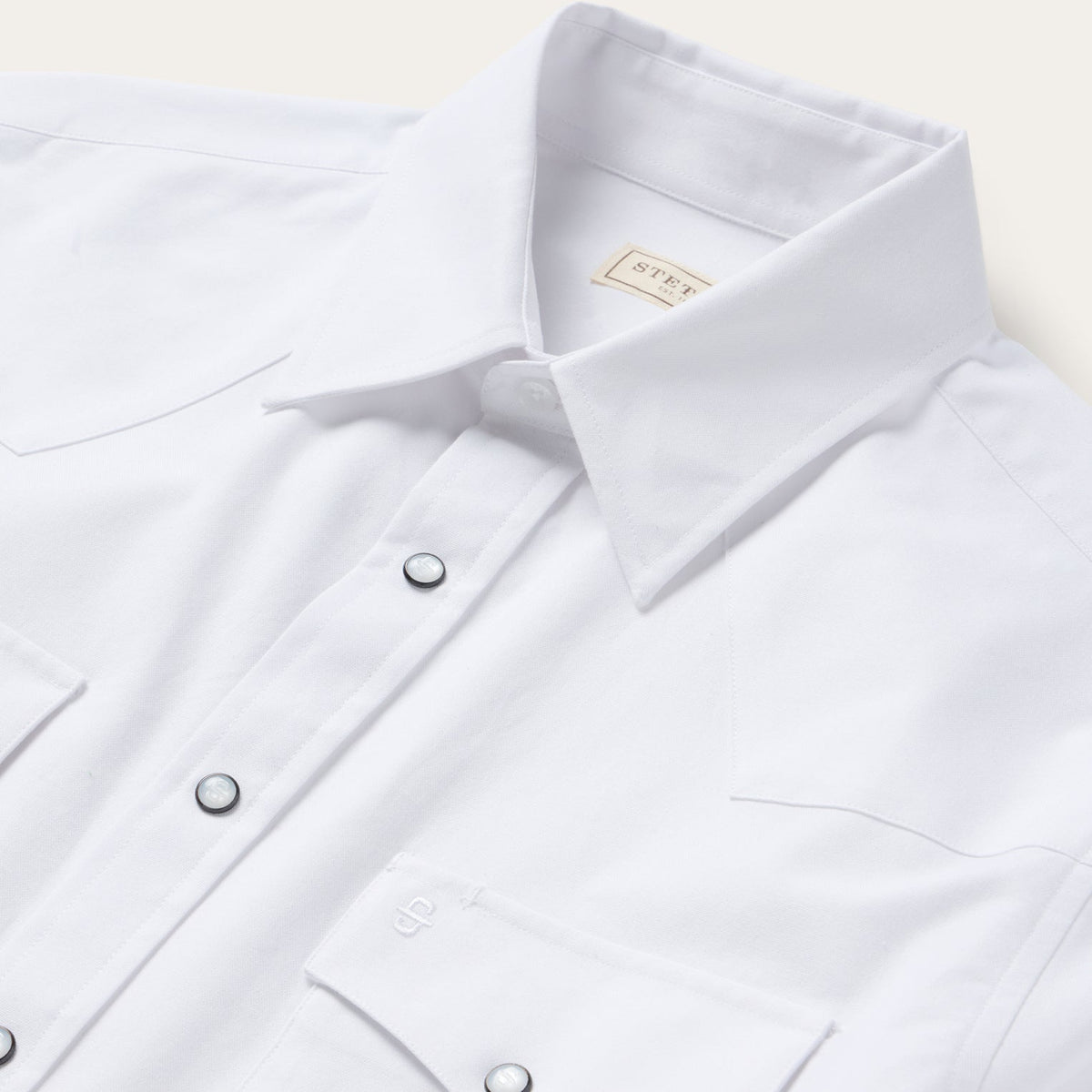White Oxford Western Shirt White - Stetson