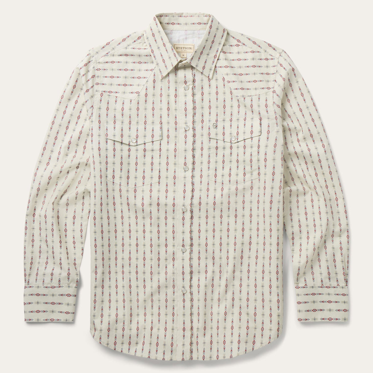 Southwest Stripe Western Shirt White - Stetson