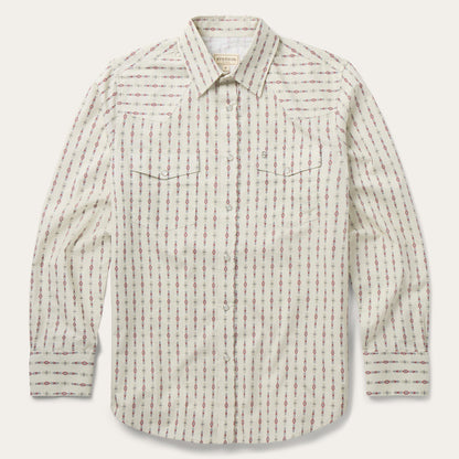 Southwest Stripe Western Shirt White - Stetson