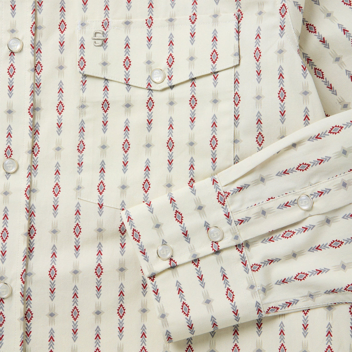 Southwest Stripe Western Shirt White - Stetson