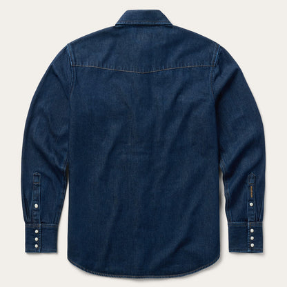 Raw Denim Western Shirt Blue - Stetson