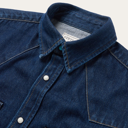 Raw Denim Western Shirt Blue - Stetson