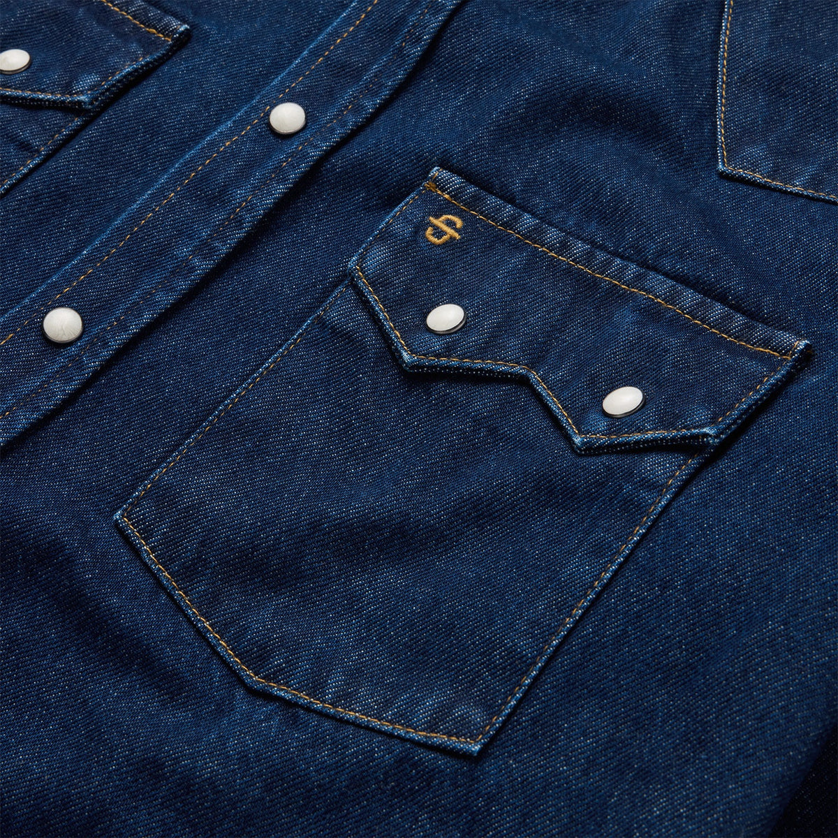 Raw Denim Western Shirt Blue - Stetson