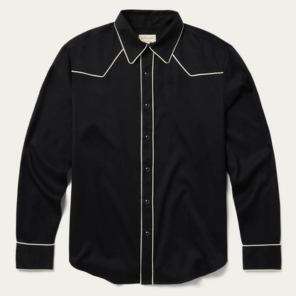 Vintage Piped Western Shirt Black - Stetson