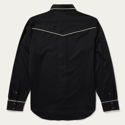 Vintage Piped Western Shirt Black - Stetson