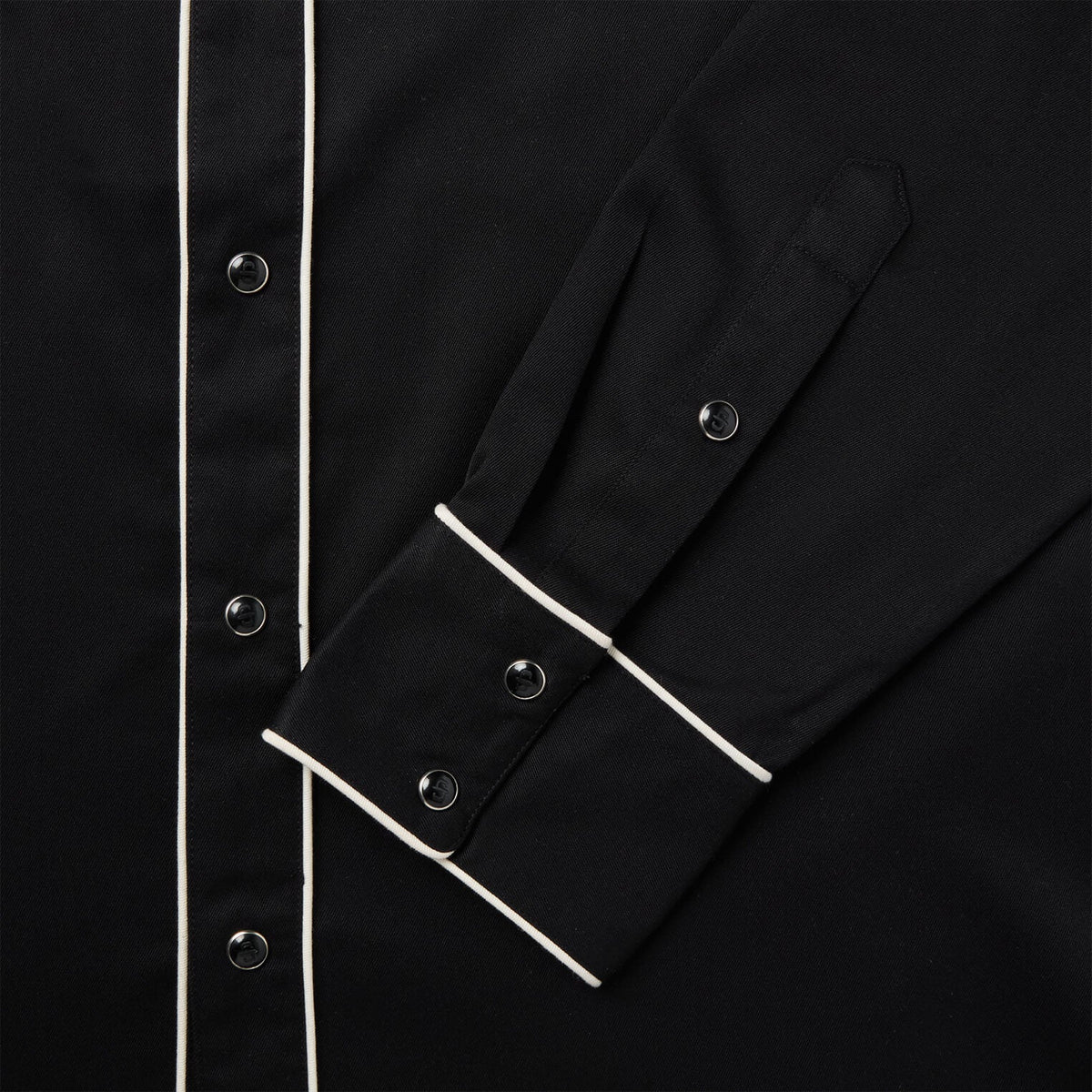 Vintage Piped Western Shirt Black - Stetson
