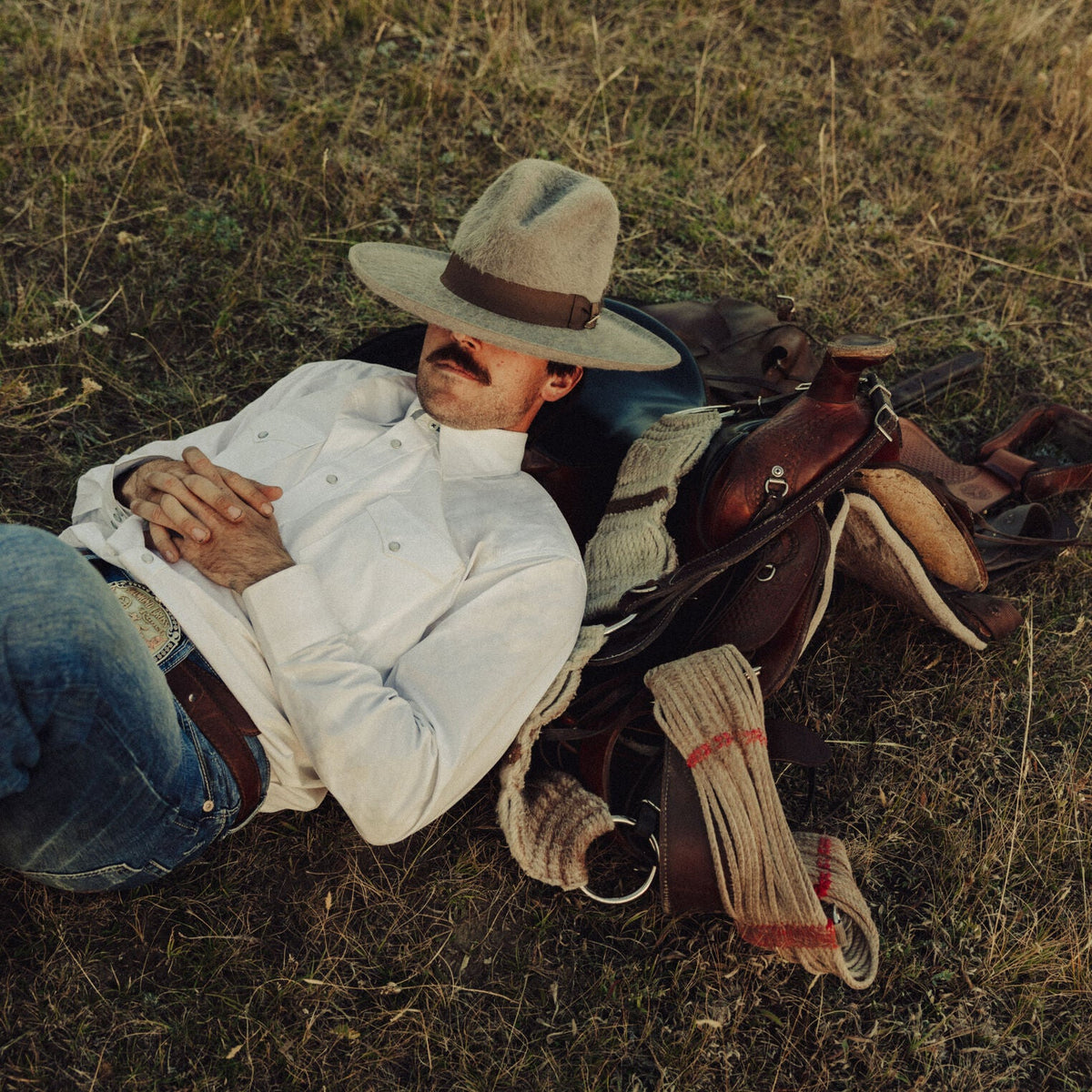 Classic Solid Snap Poplin Shirt In Optic White White - Stetson