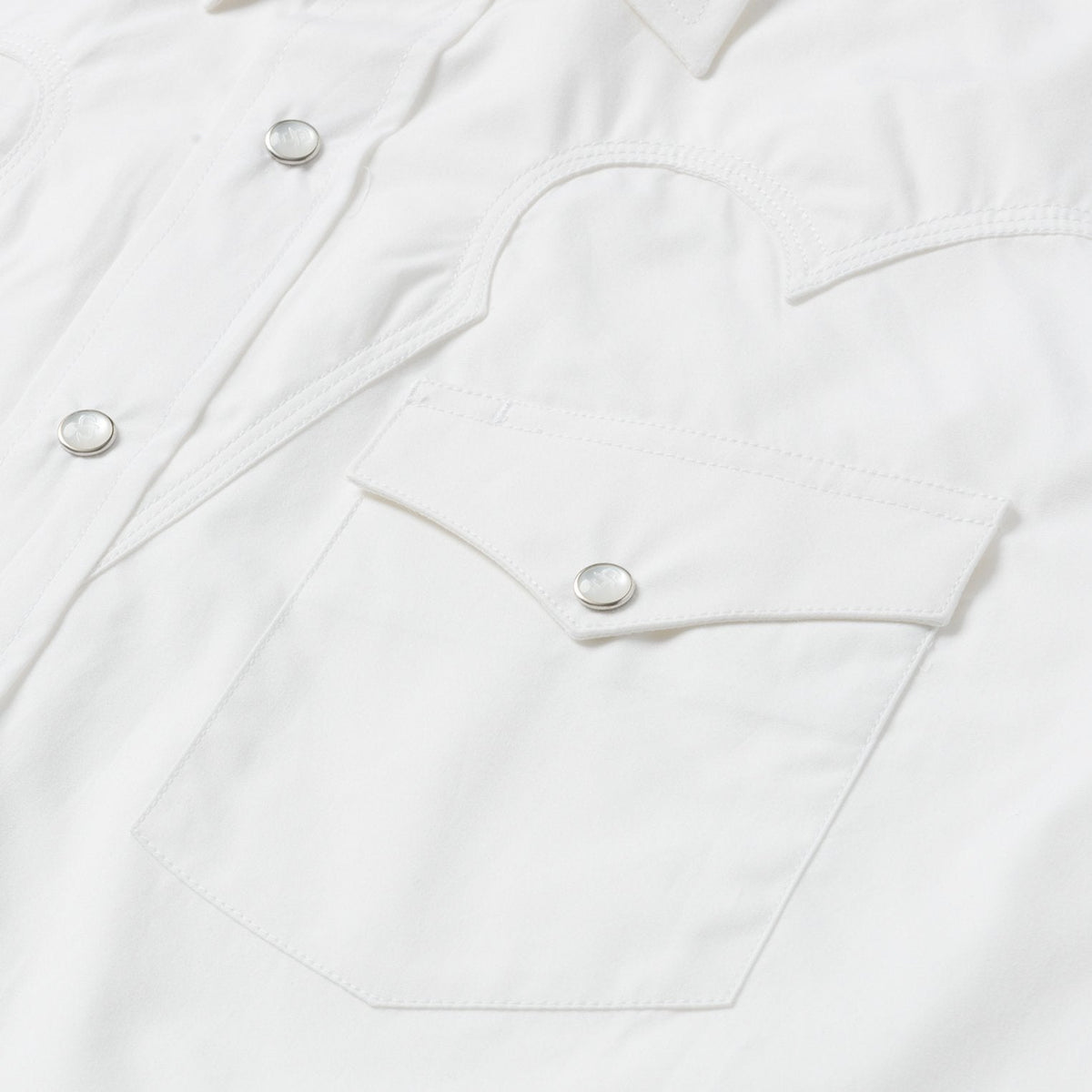Classic Solid Snap Poplin Shirt In Optic White White - Stetson