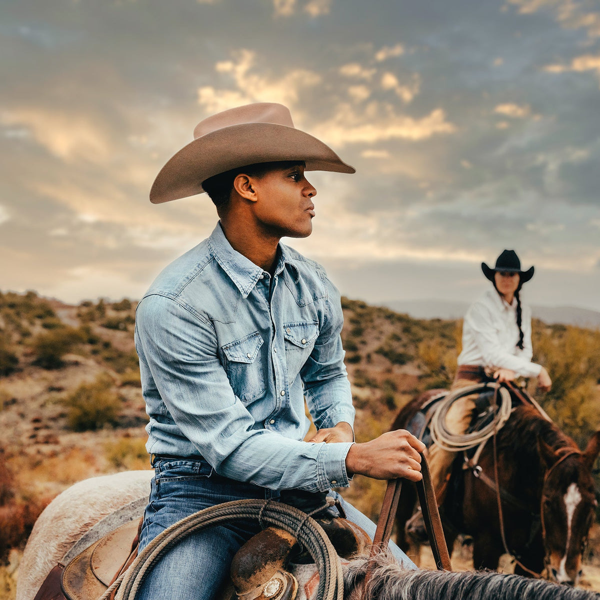 Long-Sleeved Denim Shirt Blue - Stetson