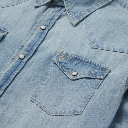 Long-Sleeved Denim Shirt Blue - Stetson
