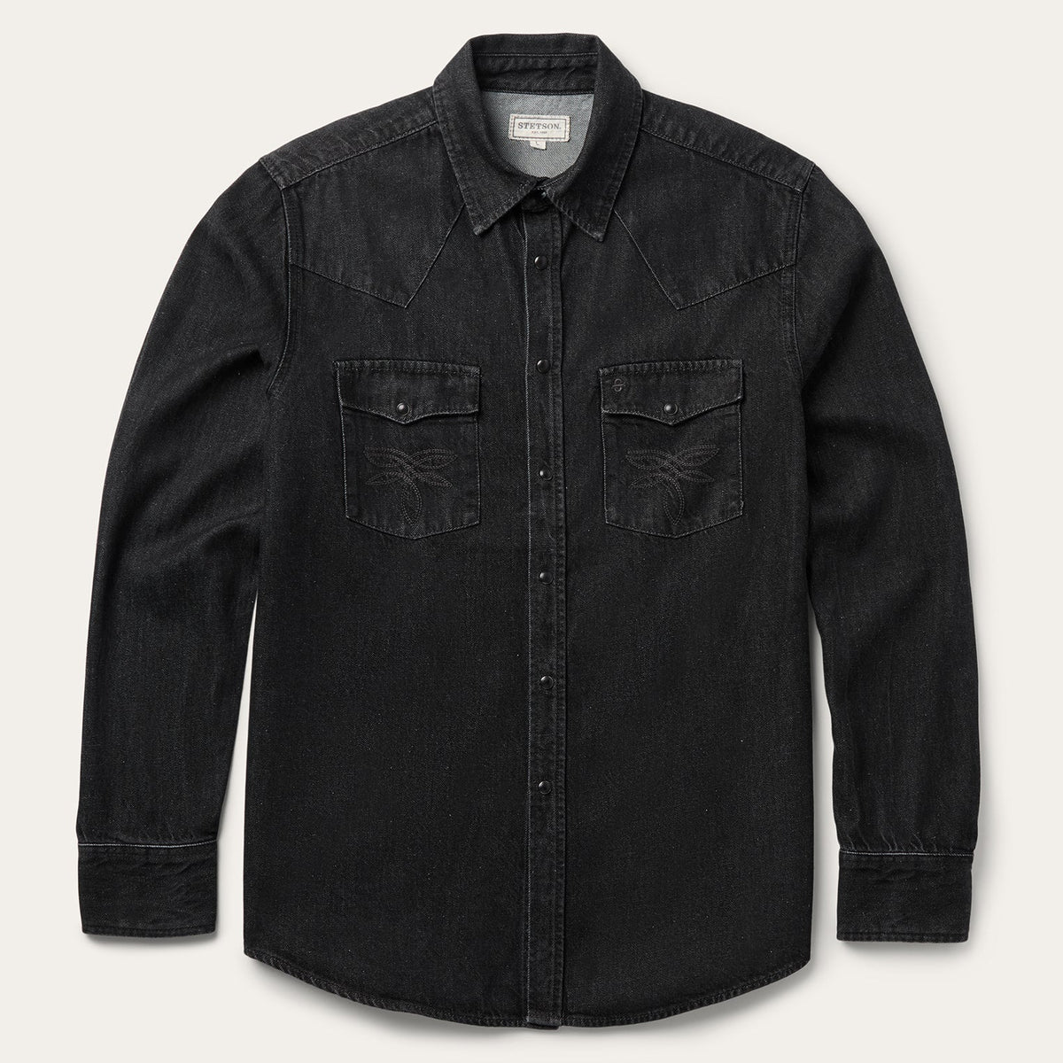 Boot Stitch Denim Shirt Black - Stetson