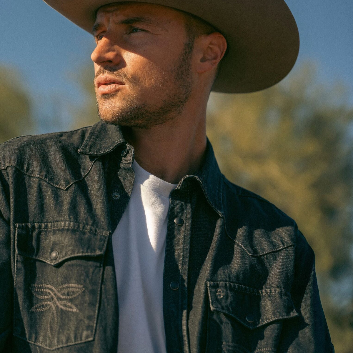 Boot Stitch Denim Shirt Black - Stetson