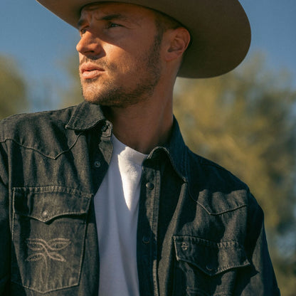 Boot Stitch Denim Shirt Black - Stetson