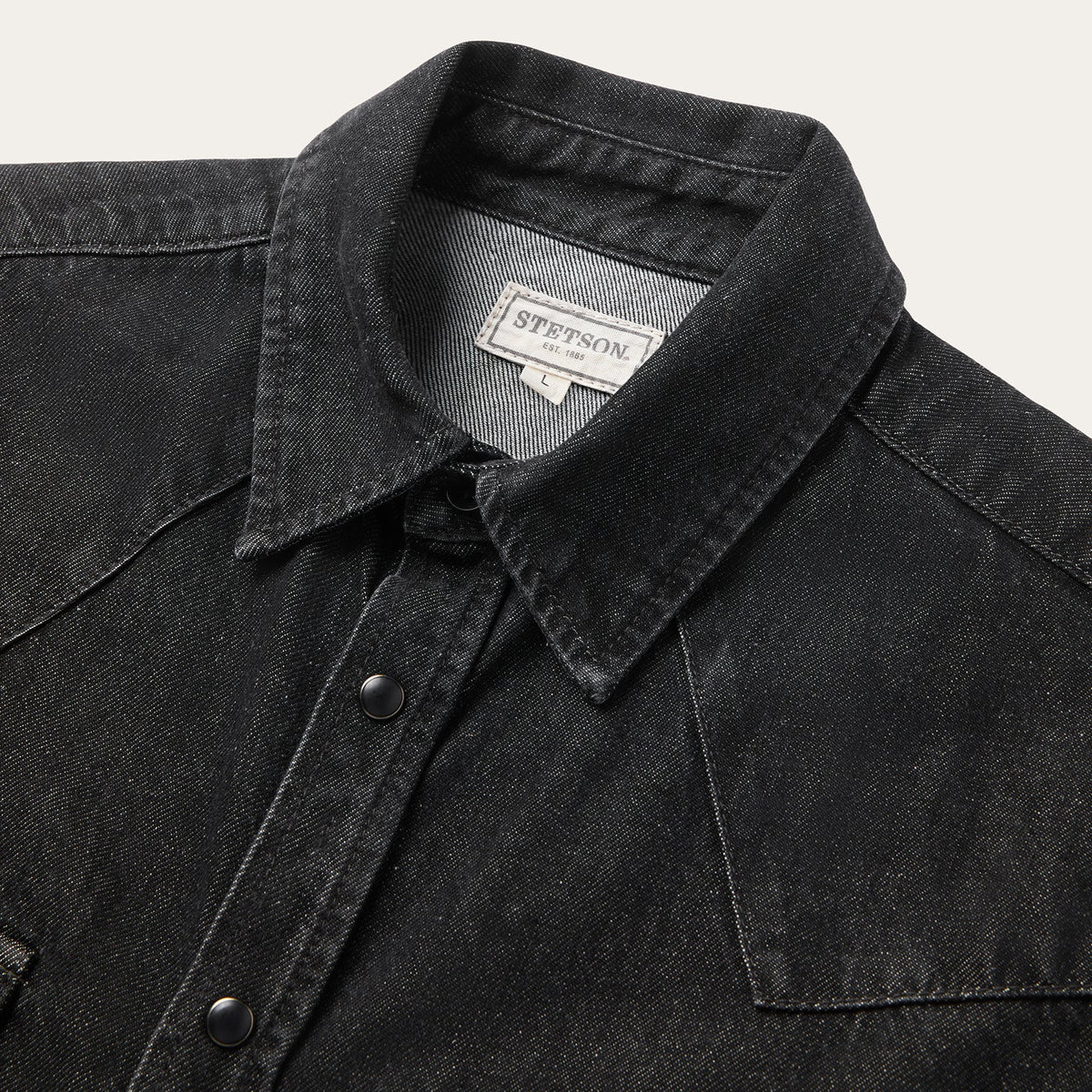 Boot Stitch Denim Shirt Black - Stetson