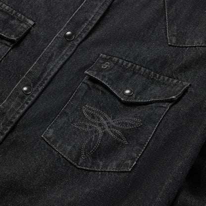 Boot Stitch Denim Shirt Black - Stetson