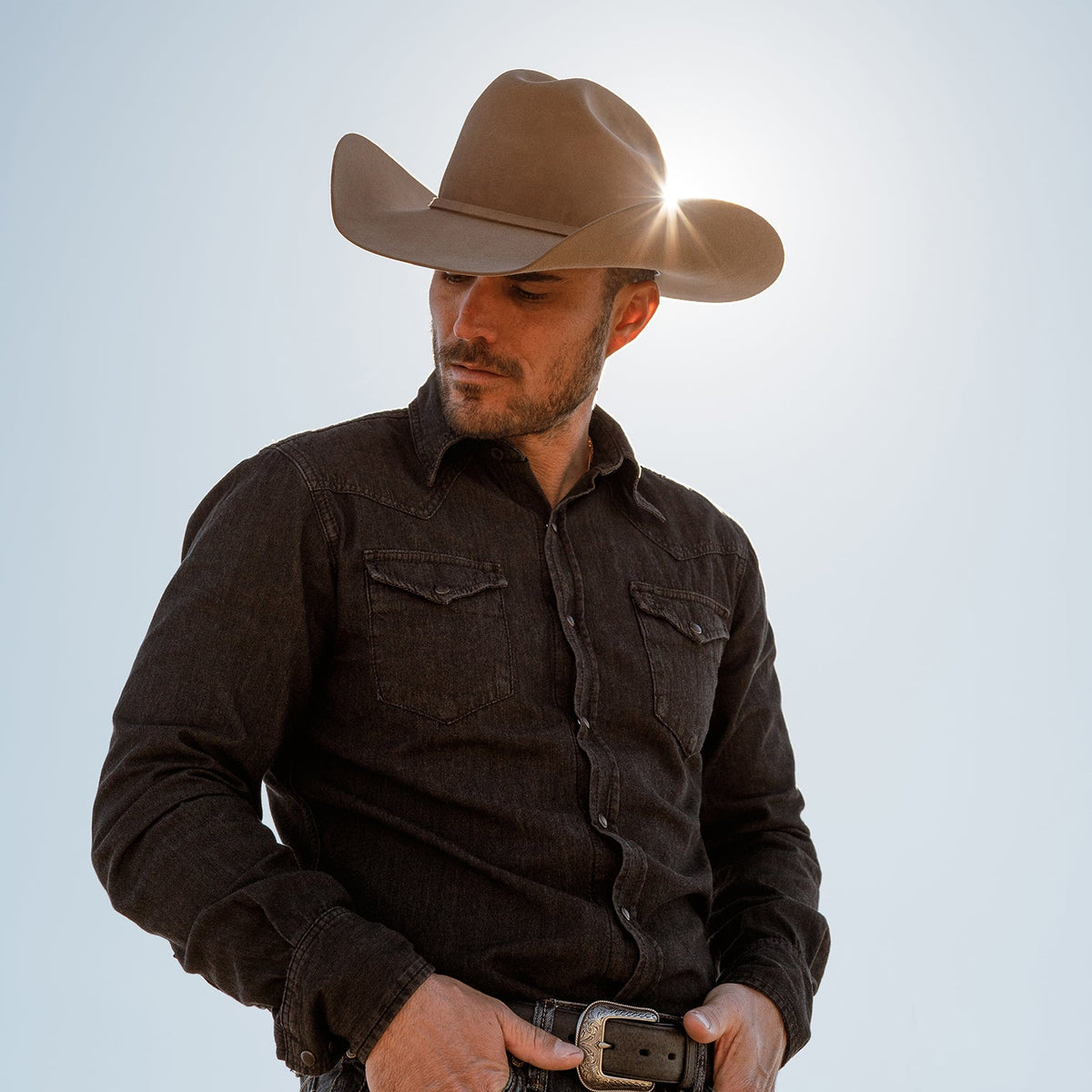 Modern Denim Western Shirt Black - Stetson