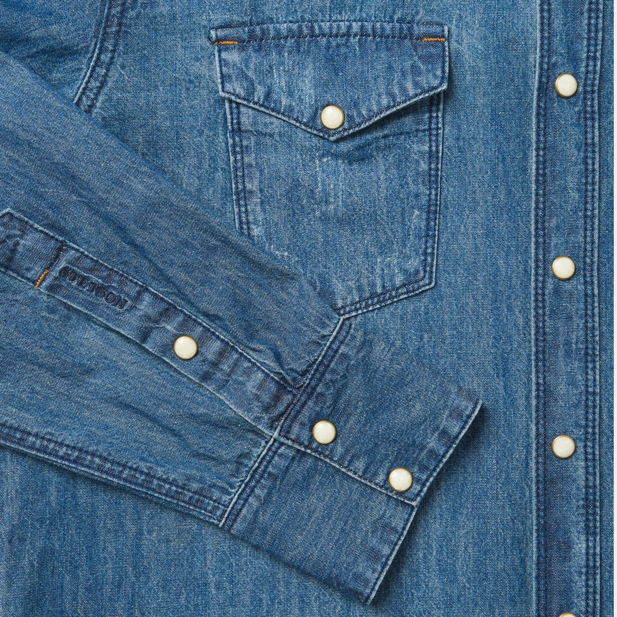 Medium Blue Denim Shirt Blue - Stetson