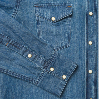 Medium Blue Denim Shirt Blue - Stetson